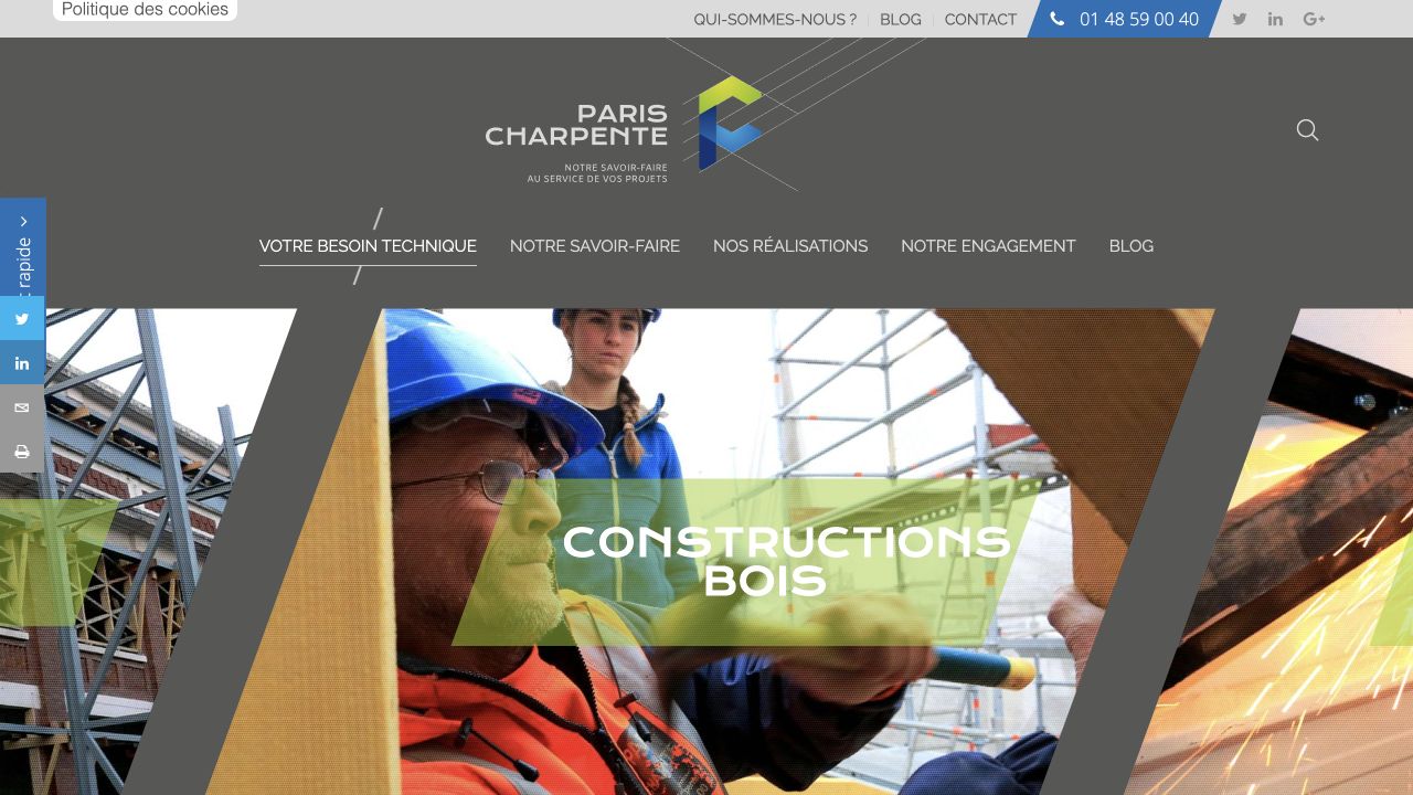 Capture du site de Paris Charpente