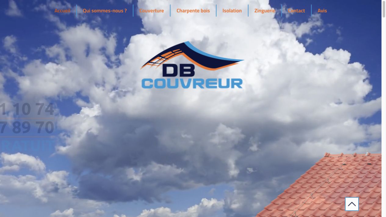 Capture du site de DB Couvreur