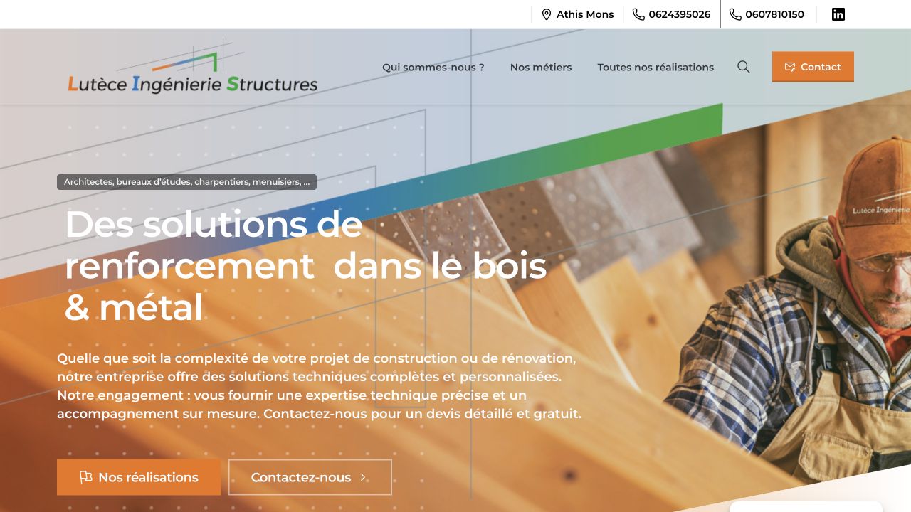 Capture du site de Lutèce Ingénierie Structures
