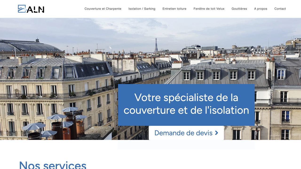 Capture du site de ALN